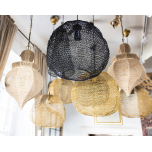 Jute and Iron chandelier