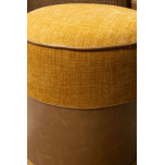 Leather and fabric stool