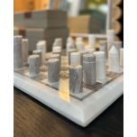 Block and chisel marble chess set