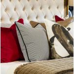 Thin Stripe Cushion | Black 