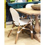 rattan and synthetic weave patio chair in white