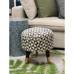 Block & Chisel blue & white printed stool