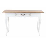 Block & Chisel weathered oak writing table with antique white base