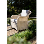 Block & Chisel Java white rattan lounge chair