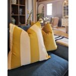 Wide Stripe Cushion | Mustard