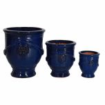 block and chisel blue anduze glazed pot