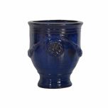 block and chisel blue anduze glazed pot