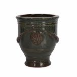 block and chisel green  anduze glazed pot