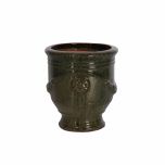 block and chisel green  anduze glazed pot