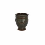 block and chisel green  anduze glazed pot