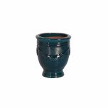 block and chisel teal  anduze glazed pot