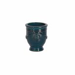 block and chisel teal  anduze glazed pot