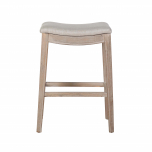 block and chisel barstool with linen seat