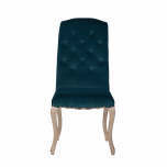 Fully upholstered dining chair in velvet