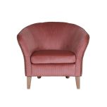 Fully upholstered velvet tub chair 