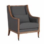 Wooden frame french style chair with castors