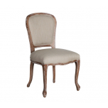 dining chair upholstered in linen with oak frame Château Collection