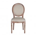 dining chair with oak frame and linen upholstery Château Collection 