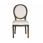 dark frame upholstered chair with cream upholstery Château Collection