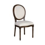 dark frame upholstered chair with cream upholstery Château Collection