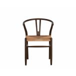 wishbone dining chair with woven seat 