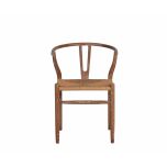 wishbone dining chair with woven seat 