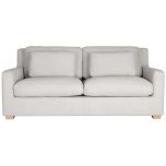 Block & Chisel cream upholstered 2 seater sofa