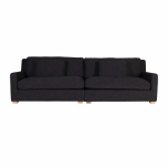 large 4 seater modern sofa in charcoal