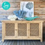 Block & Chisel polyresin coral stand with faux acrylic marble