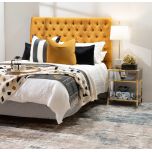 Deep buttoned headboard