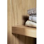 Block and chisel wardrobe drawers and shelves in brushed oak