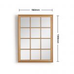 Gold frame grid mirror 