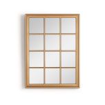 Gold frame grid mirror 