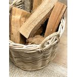 Kubu weave round basket with handles