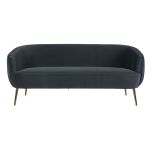 Modena 3 seater sofa in grey with ribbed backing