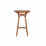 Block and chisel teak bar table