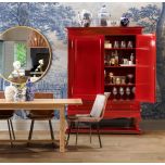 block and chisel shanghai drinks cabinet oriental red