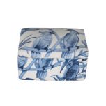 CERAMIC BOX WITH LID BLUE PARROT