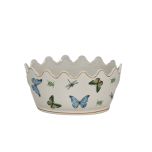 Blue and green ceramic planter