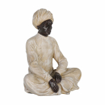 Sikhs sitting in relaxing position, cream