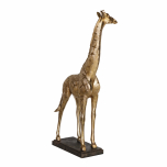 Tall golden giraffe statute decor
