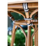 Block and chisel teak bar table