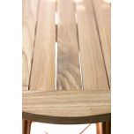 Block and chisel teak bar table