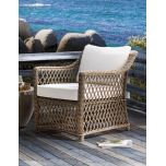 Outdoor pvc rattan lounge chair with cushions