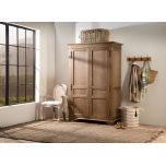 Block & Chisel double door solid weathered oak wardrobe