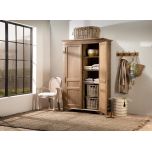 Block & Chisel double door solid weathered oak wardrobe