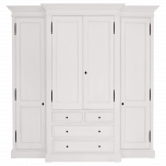 Block & Chisel antique white breakfront closet