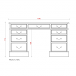 Block & Chisel weathered oak pedestal desk with antique white base