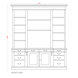 Block & Chisel weathered oak work station with a antique white finish