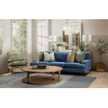 3.5 Seater savoy sofa in blueberry